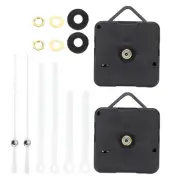 2Set Quartz Clock Movement Mechanism 1/2" Shaft for 2-3mm Clock Dial Thick White