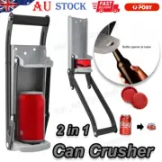 Metal Can Crushers Bottle Opener Heavy Duty Wall Mounted Smashers 16oz Beer Soda