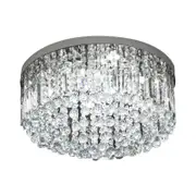 Eli & Co. Lighting Lucienne 45W Tri-Colour Crystal Flush Mount Ceiling Chandelier