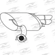 Redback Mufflers Bolt-On to suit Toyota Camry Vienta VDv10 Vcv10 Sedan 3.0L 3Vz-Fe V6 CM - M1350