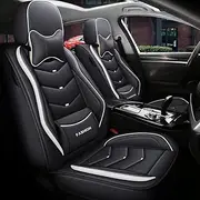 YOUFOX Car Seat Covers Suitable for Subaru Subaru Forester Tribecca Vogue Cross Reckout Back Car Seat Cover Waterproof Auto Parts Front and Rear 5 Seats, Black White