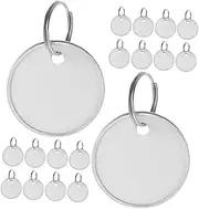 COOPHYA 80pcs Metal Key Tags with Split Rings Blank Round Labels for Easy Identification of Keys Backpacks and Crafts Versatile Usage for Home Office and More