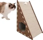 Cat Scratch Board | Triangular Vertical Integrated Cat Scratch Board | Non-skinned Felt Wear-resistant Kitten Climbing Mat