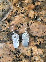 abalone shell chancla sandals earrings