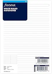 Filofax A5 Ruled Notepaper - White