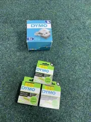 3xAuthentic DYMO D1 Labels 12mm x 7m Black on Yellow Tape Self Adhevisive Label