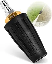 Pressure Washer Turbo Nozzle 4000 PSI - 360° Rotating With 1/4 Inch Quick Connector for Cleaning Brick, Concrete, Vinyl Surfaces (4.0 GPM)
