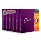 6 Sets! Elixir NANOWEB Phosphor Bronze Acoustic — 16052 Light .012-.053