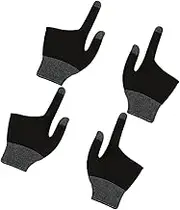 HOODANCOS 2Pairs Breathable Two Finger Gaming Touch Screen Gloves with Graphene Fingertips Comfortable Mobile Gaming and Billiards Finger Sleeves Portable and Stylish Design