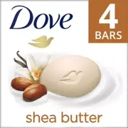 Dove Beauty Bar Women's Bath Soap Moisturizing Gentle All Skin Shea Butter & Van