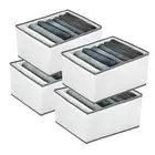 4 Pack Wardrobe Closet Organizer and Storage for Clothes - 7 Grids Foldable