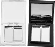 2pcs DIY Lipstick Eyeshadow Palette Dual Color Contour Highlighter Blush Concealer Powder Dispensing Tray Small Makeup Palette