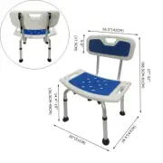 Aluminum Alloy Non-Slip Portable Shower Chairs Bath Stool Elderly Bath Chair