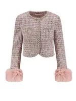[Self Portrait] Self Portrait-Bouclé Fabric Blazer With Jewels Profiles-Donna 12