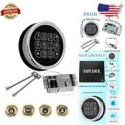 Durable Zinc Alloy Electronic Safe Lock Replacement with 2 Keys & Circuit Board