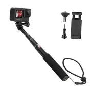 Extendable Selfie Stick， Waterproof Hand Grip for GoPro Hero 7.9"to 22.6"
