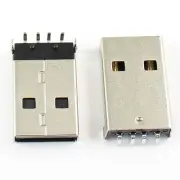 10Pcs USB 2.0 A Type 4 Pin Male Right Angle DIP Connector For DIY