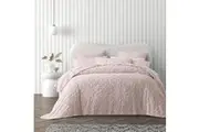 Bianca Ella Blush Cotton Soft Chenille Cozy Comfort Lightweight Bedspread Set