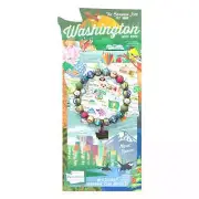 NEW JILZARAH Handmade Clay Beads DESTINATION WASHINGTON Multi color 8mm Bracelet