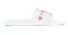 Givenchy Paris White Red PVC Clear Logo Slide On Pool Sandal Flip Flop Flat 39