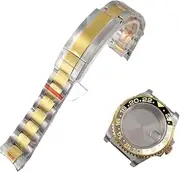 1pcs 40mm Two Tone Silver Gold Watch Case SUB for NH34 NH35 NH36 NH37 NH38 NH70 NH72 Movt Sapphire Glass 904L