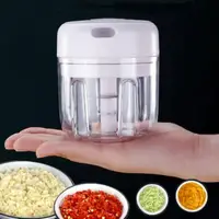 在飛比找momo購物網優惠-【EZlife】電動蒜泥食物調理器(贈伸縮吸管1支)