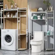 FIN 3 Tier Over Toilet Storage Unit XL Bathroom Storage Shelf Organizer Corner Stand