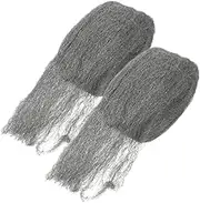 Gatuida 2pcs Steel Wire Reusable Wire Wool Polishing Wire Mesh Steel Wool for Glass