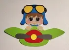 Just Plane Cute Boy Brown Hair. Scrapbook, Card Making Paper Piecing
