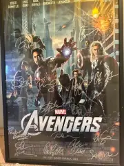 Stunning Framed Autographed Avengers Poster Collector's Quality
