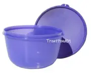 Tupperware 8 Cup Modular Salad Bowl Leftover Dish Nesting Stacking Airtight Blue