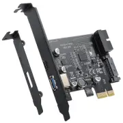 PCI-E 1X to USB 3.2 GEN1 5Gbps External USB-A+Type-C Expansion Card, Built-in...