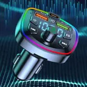 Car MP3 Player Bluetooth 5.0 FM Transmitter w/2 USB Charger and PD QC xitLo
