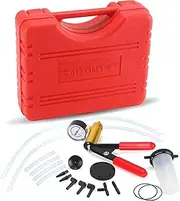 Brake Bleeder Kit Hand Held Vacuum Pump Tester Set Vacuum Gauge with Hoses Connector for Automotive