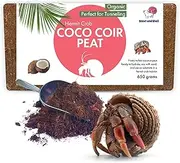 Snout and Shell Coco Peat Reptile & Amphibian Bedding 1.4 lbs - Perfect for Frogs, Salamanders, Geckos & Snakes Tunneling - 100% Organic Coconut Husks - 650 Grams, Brown
