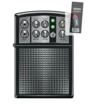 Zippo 82291 guitar amp music stereo black matte Lighter + FLINT PACK