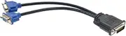 CONGARTENO to Dual Vga Female Adapter Cable Pin Male Connector for to Displays Compatible with Svga Monitors and Projectors and