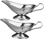 HOMOBABE 2 Pcs Gravy Boats Sauce Container with Spout for Serving Sauces Condiments for Parties Bbqs Everyday Use