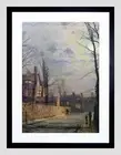 JOHN ATKINSON GRIMSHAW PAINTINGS MOONLIT STREET SCENE FRAMED ART PRINT B12X664