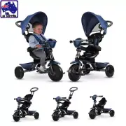 Cosy Kids Tricycle 4 IN 1 Folding Ride On Trike Toddler Stroller Bike Toy Qplay