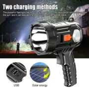 Rechargeable LED Handheld Torch Spotlight Camping Flashlight With 3 Color Lenses