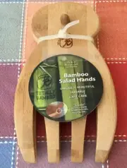 Totally Bamboo Salad Hands Serving w/"Thumb" to Avoid Falling in Bowl Serve