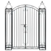 NNEVL Ornamental Garden Gate Wrought Iron 122x20.5x160 cm