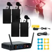 Professional 4 Channel VHF Wireless Dual Microphone Cordless Handheld Mic System