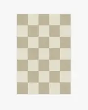 120' x 185' | Machine Washable Runner Rug | Kid & Pet Friendly | Indoor Rug | Jaque Checkered Stone Tufted Rug | Ruggable
