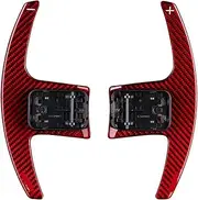Carbon Fiber Steering Wheel Shift Paddle Replacement Shifter Compatible With Toyota Compatible With Supra A90 MK5 2019 2020(Red Carbon)