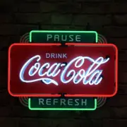Ice Coca Cola Pause Drink Coke 20"x16" Neon Sign Light Lamp HD Vivid Printing