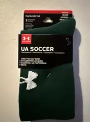 Under Armour UA Soccer Socks Over the Calf Youth Size Large YLG Green OTC