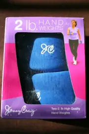 2 lb Hand Walking Weights Wrap Around Neoprene Washable Jenny Craig