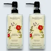 2 Pecksniff's England FREESIA DAMASK ROSE Moisturizing Hand Wash Soap 16.9 oz